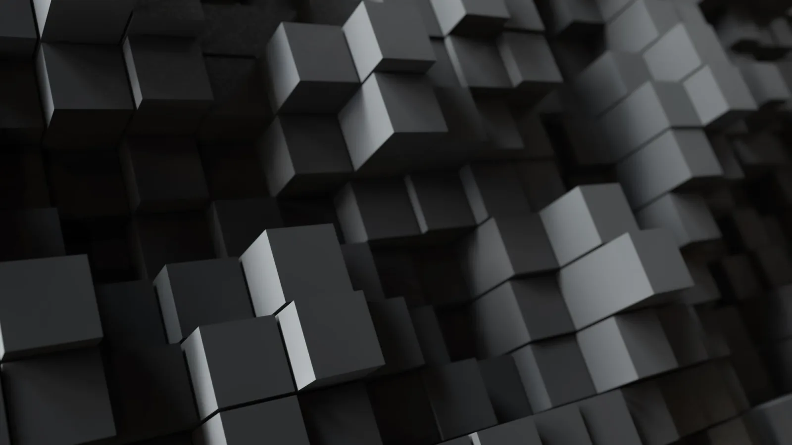 Adaptación hedónica y valor de marca: composición abstracta de cubos en blanco, negro y grises